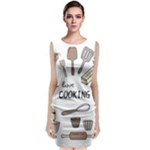 I Love Cooking Baking Utensils Knife Sleeveless Velvet Midi Dress
