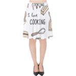 I Love Cooking Baking Utensils Knife Velvet High Waist Skirt