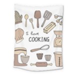 I Love Cooking Baking Utensils Knife Medium Tapestry