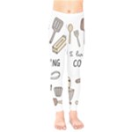 I Love Cooking Baking Utensils Knife Kids  Leggings