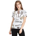 I Love Cooking Baking Utensils Knife Women s Short Sleeve Rash Guard