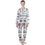 I Love Cooking Baking Utensils Knife Women s Long Sleeve Satin Pajamas Set	