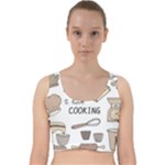 I Love Cooking Baking Utensils Knife Velvet Racer Back Crop Top