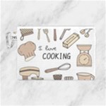 I Love Cooking Baking Utensils Knife Canvas Cosmetic Bag (Large)