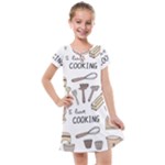 I Love Cooking Baking Utensils Knife Kids  Cross Web Dress