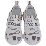 I Love Cooking Baking Utensils Knife Kids  Velcro No Lace Shoes