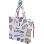 I Love Cooking Baking Utensils Knife Drawstring Tote Bag
