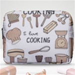 I Love Cooking Baking Utensils Knife Make Up Pouch (Large)