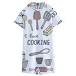 I Love Cooking Baking Utensils Knife Kids  Boyleg Half Suit Swimwear