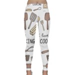 I Love Cooking Baking Utensils Knife Lightweight Velour Classic Yoga Leggings