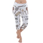 I Love Cooking Baking Utensils Knife Lightweight Velour Capri Yoga Leggings