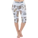I Love Cooking Baking Utensils Knife Lightweight Velour Cropped Yoga Leggings