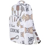 I Love Cooking Baking Utensils Knife Double Compartment Backpack