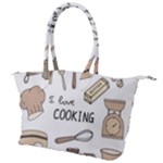 I Love Cooking Baking Utensils Knife Canvas Shoulder Bag