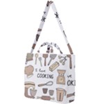 I Love Cooking Baking Utensils Knife Square Shoulder Tote Bag