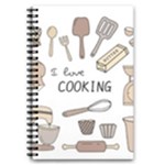 I Love Cooking Baking Utensils Knife 5.5  x 8.5  Notebook