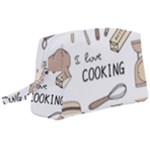 I Love Cooking Baking Utensils Knife Wristlet Pouch Bag (Large)
