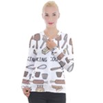 I Love Cooking Baking Utensils Knife Casual Zip Up Jacket