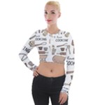 I Love Cooking Baking Utensils Knife Long Sleeve Cropped Velvet Jacket