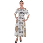 I Love Cooking Baking Utensils Knife Shoulder Straps Boho Maxi Dress 