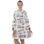 I Love Cooking Baking Utensils Knife All Frills Chiffon Dress