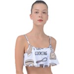 I Love Cooking Baking Utensils Knife Frill Bikini Top