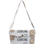 I Love Cooking Baking Utensils Knife Removable Strap Clutch Bag