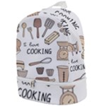 I Love Cooking Baking Utensils Knife Zip Bottom Backpack