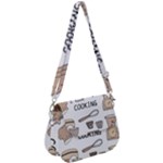 I Love Cooking Baking Utensils Knife Saddle Handbag