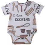 I Love Cooking Baking Utensils Knife Baby Short Sleeve Bodysuit