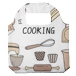 I Love Cooking Baking Utensils Knife Premium Foldable Grocery Recycle Bag