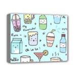 Drinks Cocktails Doodle Coffee Deluxe Canvas 14  x 11  (Stretched)