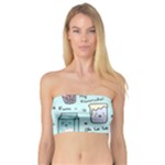 Drinks Cocktails Doodle Coffee Bandeau Top