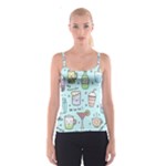 Drinks Cocktails Doodle Coffee Spaghetti Strap Top