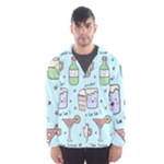 Drinks Cocktails Doodle Coffee Men s Hooded Windbreaker