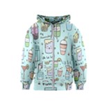 Drinks Cocktails Doodle Coffee Kids  Zipper Hoodie