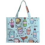 Drinks Cocktails Doodle Coffee Zipper Mini Tote Bag