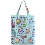 Drinks Cocktails Doodle Coffee Zipper Classic Tote Bag