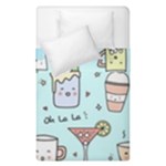 Drinks Cocktails Doodle Coffee Duvet Cover Double Side (Single Size)