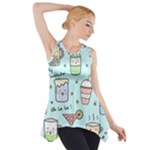 Drinks Cocktails Doodle Coffee Side Drop Tank Tunic
