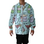 Drinks Cocktails Doodle Coffee Kids  Hooded Windbreaker