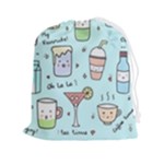 Drinks Cocktails Doodle Coffee Drawstring Pouch (2XL)