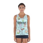 Drinks Cocktails Doodle Coffee Sport Tank Top 