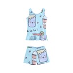 Drinks Cocktails Doodle Coffee Kids  Boyleg Swimsuit