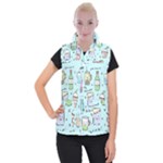 Drinks Cocktails Doodle Coffee Women s Button Up Vest