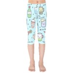 Drinks Cocktails Doodle Coffee Kids  Capri Leggings 