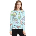 Drinks Cocktails Doodle Coffee Women s Long Sleeve Rash Guard
