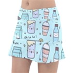Drinks Cocktails Doodle Coffee Classic Tennis Skirt