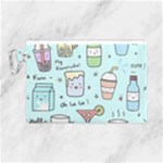 Drinks Cocktails Doodle Coffee Canvas Cosmetic Bag (Large)