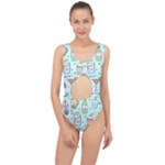 Drinks Cocktails Doodle Coffee Center Cut Out Swimsuit